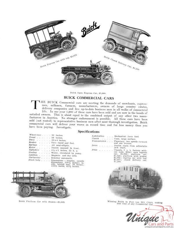 1911 Buick Catalogue Page 5